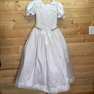 Elegant White Kids Formal Dress